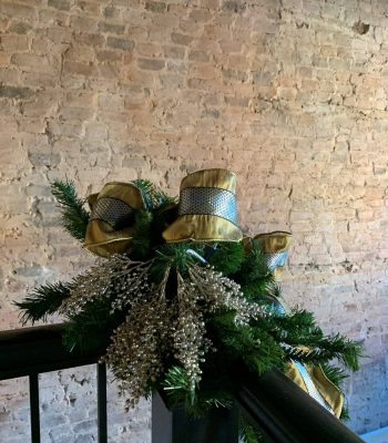 Christmas Design on a Stairway Rail